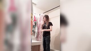 Femboy bathroom cam