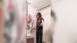 Femboy bathroom cam