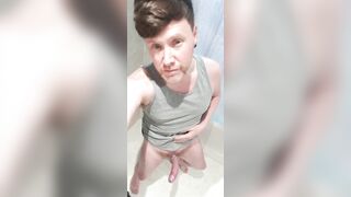 Daddy jerks off his thick uncut British cock.