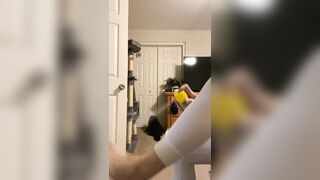 Twink Keeps Playing With His Cock While Getting Dressed