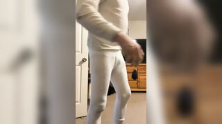 Twink Keeps Playing With His Cock While Getting Dressed