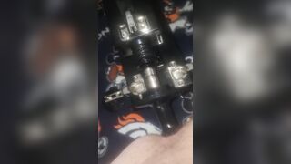 New fuck machine & butt plug pounding