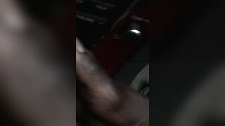 Smelly foot rub and toe play at the parking lot