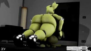 springtrap shemale fucking little plushtrap's ass audio editing by me