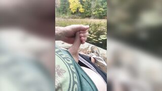 Cumming outside ( Pond Tug)