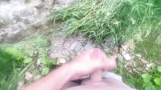 First time cumming outside (on trail)