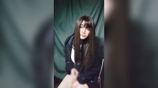 Japanese crossdresser teasing