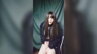 Japanese crossdresser teasing