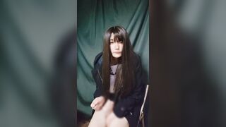 Japanese crossdresser teasing