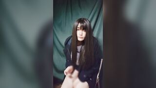 Japanese crossdresser teasing