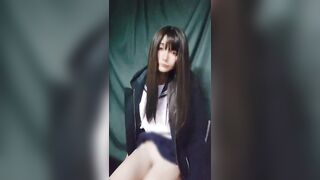 Japanese crossdresser teasing