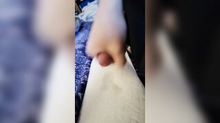 Sexy Trans Girl quickly tries to keep quiet and cums. (Soft moaning)