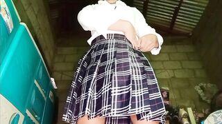 Schoolgirl Peed In Her Skirt After She Took It Off