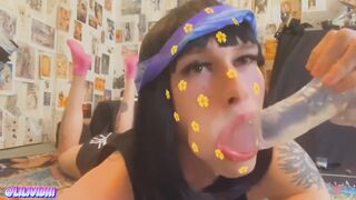 Cute Emo Tgirl Loves Sucking Cock ????