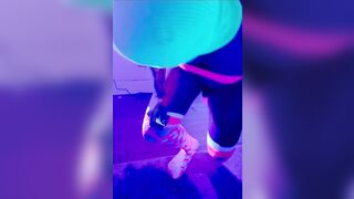 Neon rave party by myself. Blacklight anal fun with toys while rolling on molly