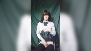 男の娘オナニー Japanese crossdresser teasing