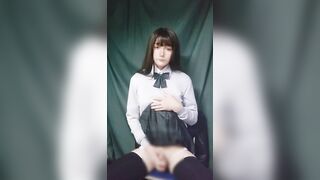 男の娘オナニー Japanese crossdresser teasing