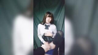 男の娘オナニー Japanese crossdresser teasing