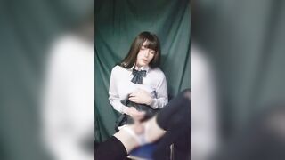 男の娘オナニー Japanese crossdresser teasing