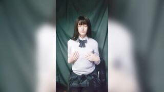 男の娘オナニー Japanese crossdresser teasing