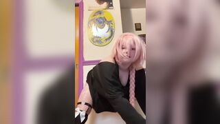 Astolfo sluts himself off to wall mounded dildo