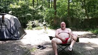 CAUGHT!! Bear jerking in the woods gets a surprise guest and things heat up fast!!