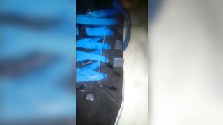 Spit and cum on Adidas Neo shoes