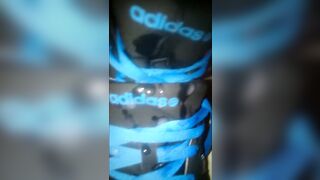 Spit and cum on Adidas Neo shoes