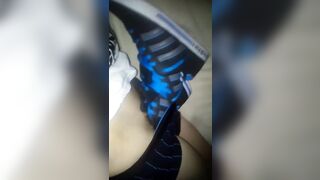 Spit and cum on Adidas Neo shoes