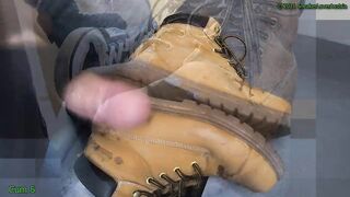 14 Cumshots on Docker Boots (slowmotion)