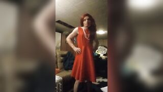 Sissy In Red Dress