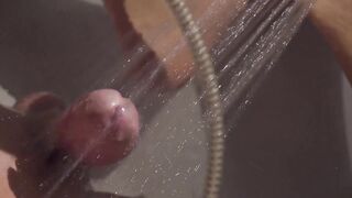No Hands Cum with Shower Head while Moaning and Shaking Orgasm - 4K