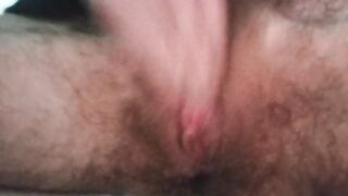 Trans guy pissing and masturbating with a little squirting