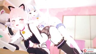 Cute Futa Cat Girls Hard Anal Fucked And Getting Creampie | Futa Furry Hentai Animation 4k