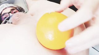 MY TEEN BOYPUSSY LOVES VITAMIN C: APPLE ???? & ORANGE ???? ANAL INSERTIONS & GAPING!