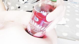 ????TEEN PAINFUL ????JUICE BIG BOTTLE ANAL INSERTION & GAPED BOYPUSSY!