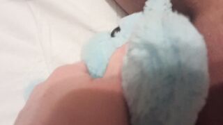 Teddy bear rubbing FTM transgender big clit