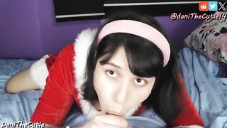 DaniTheCutie shows off her pretty little body and gets doggystyled rough on Christmas