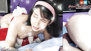 DaniTheCutie shows off her pretty little body and gets doggystyled rough on Christmas