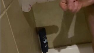 Riding my dildo in the shower then cumming on it