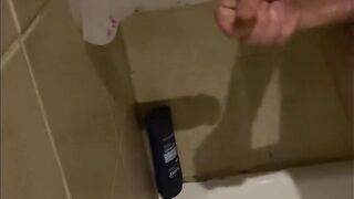 Riding my dildo in the shower then cumming on it