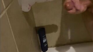 Riding my dildo in the shower then cumming on it