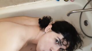 Stupid sissy slut take piss from mister