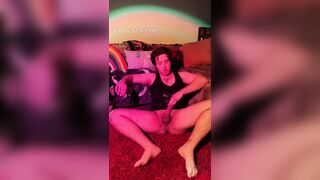 Massive Cumshot covers tank top *Loud Moaning, Shaking, Pulsating Orgasm*