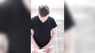 Daddy in tighty whities has a new years wank. Cock pulled through y-fronts and cums.