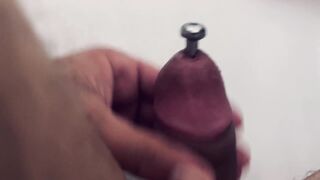 8mm urethral sounding masturbation