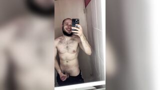 Jerking off in a public toilet