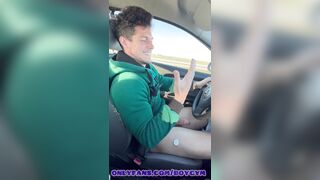 Most Crazy Cumshot In The Car, Boygym Hunk Tattooed