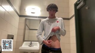 Gay Teen Model Masturbates Inside Starbucks Public Restroom *Almost Got Caught*