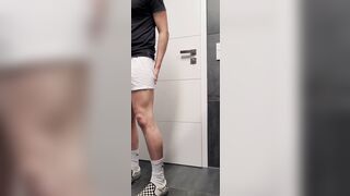German Twink sniffs and fucks smelly Vans sneakers and cums on white puma socks - Teaser